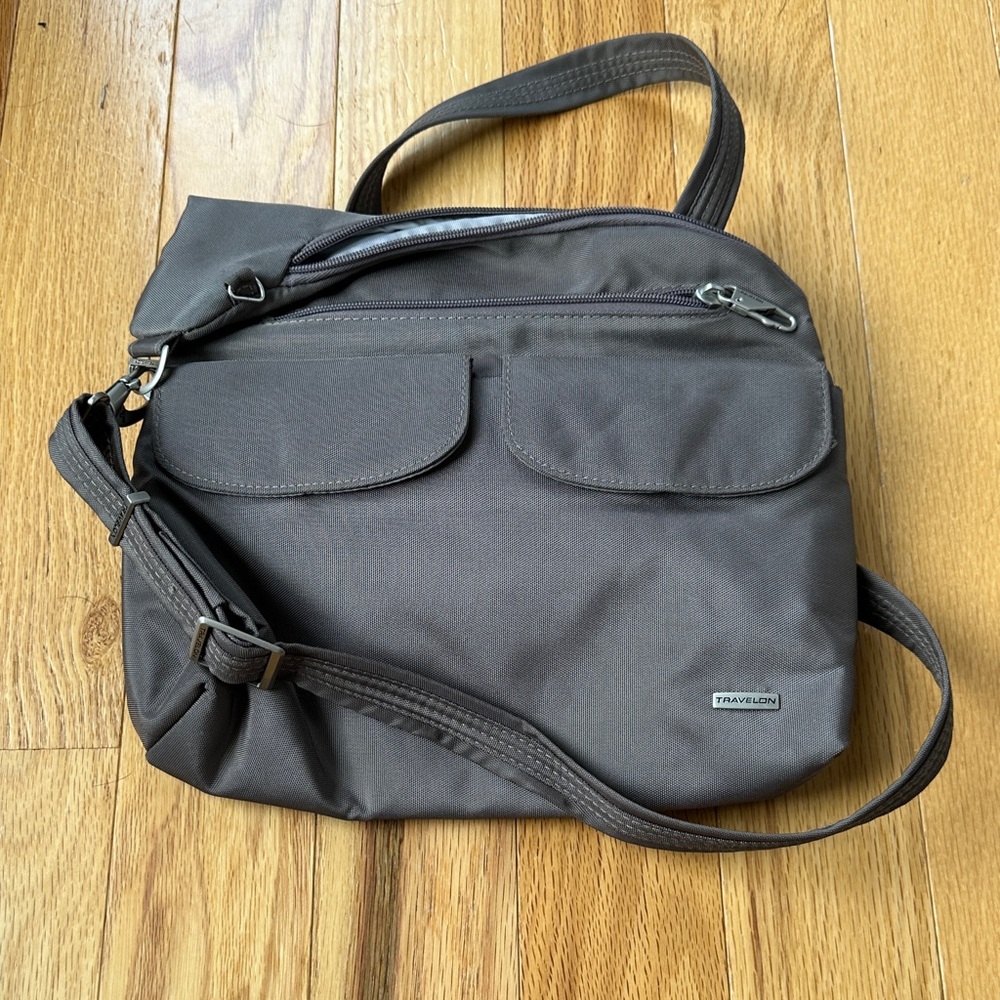 Travelon Anti-Theft Gray Crossbody Bag